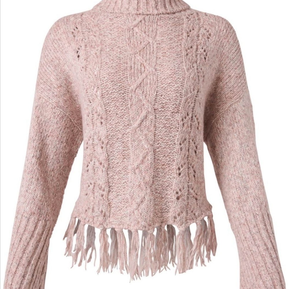 Venus chunky cable knit loose turtle neck sweater, 💥NWT💥